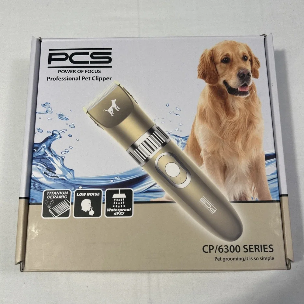 Pet Grooming Kit Rechargeable Cordless Electric Hair Clipper Trimmer Set #0821A